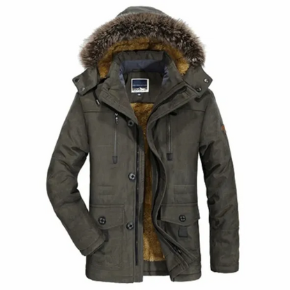 Winter Parka for Men | Durable and Weatherproof Design with Faux-Fur Hood 0