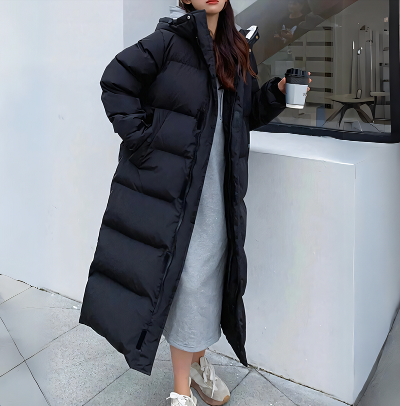 Women's Long Padded Jacket | Cozy Hooded Design for Winter Warmth 0