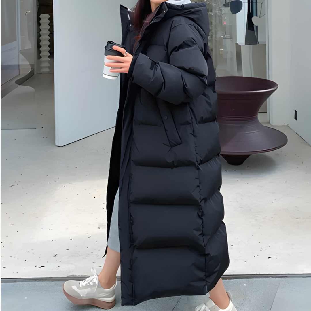 Women's Long Padded Jacket | Cozy Hooded Design for Winter Warmth 2