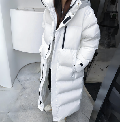 Women's Long Padded Jacket | Cozy Hooded Design for Winter Warmth 3