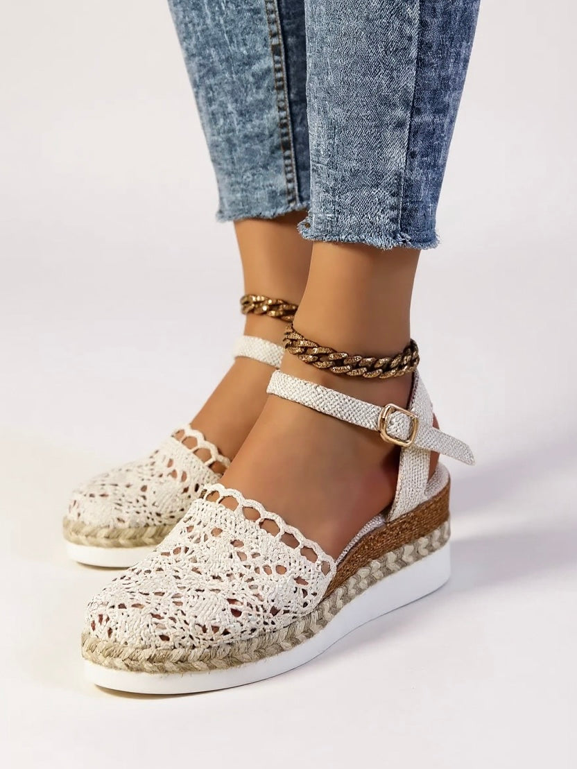 Women's Platform Sandals | Handcrafted Crochet Straps for Comfort 0