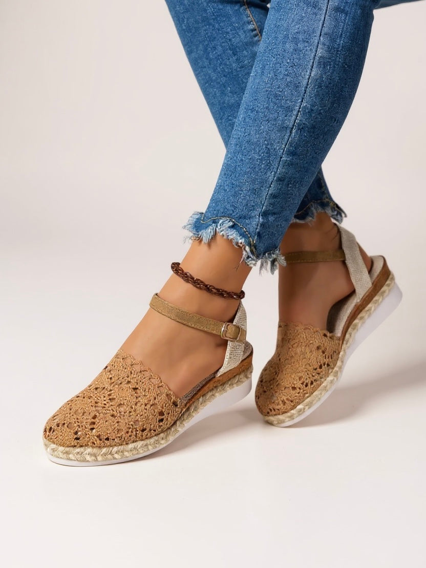 Women's Platform Sandals | Handcrafted Crochet Straps for Comfort 1