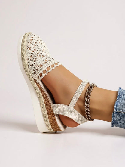 Women's Platform Sandals | Handcrafted Crochet Straps for Comfort 3