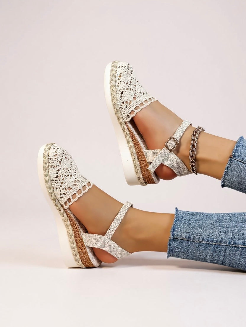 Women's Platform Sandals | Handcrafted Crochet Straps for Comfort 4