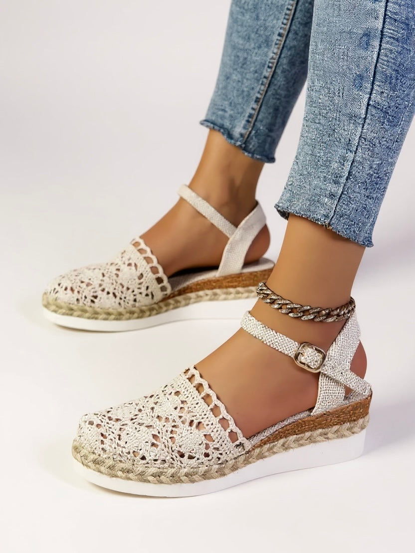 Women's Platform Sandals | Handcrafted Crochet Straps for Comfort 6