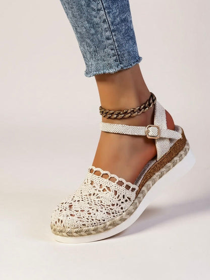 Women's Platform Sandals | Handcrafted Crochet Straps for Comfort 8