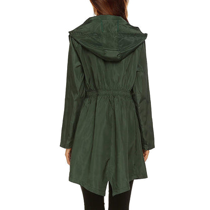 Women's Rain Jacket | Lightweight Water-Resistant Packable Design with Cinched Waist 3