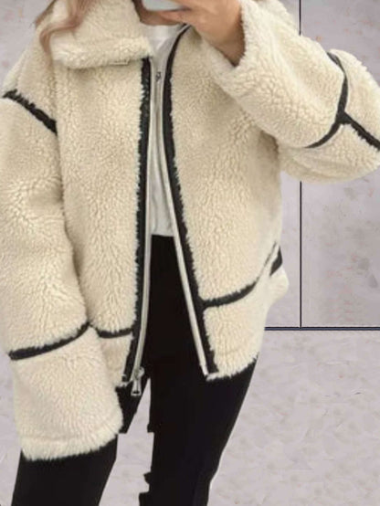 Womens Fleece Jacket | Soft Oversized Design with Zip Closure for Comfort 0