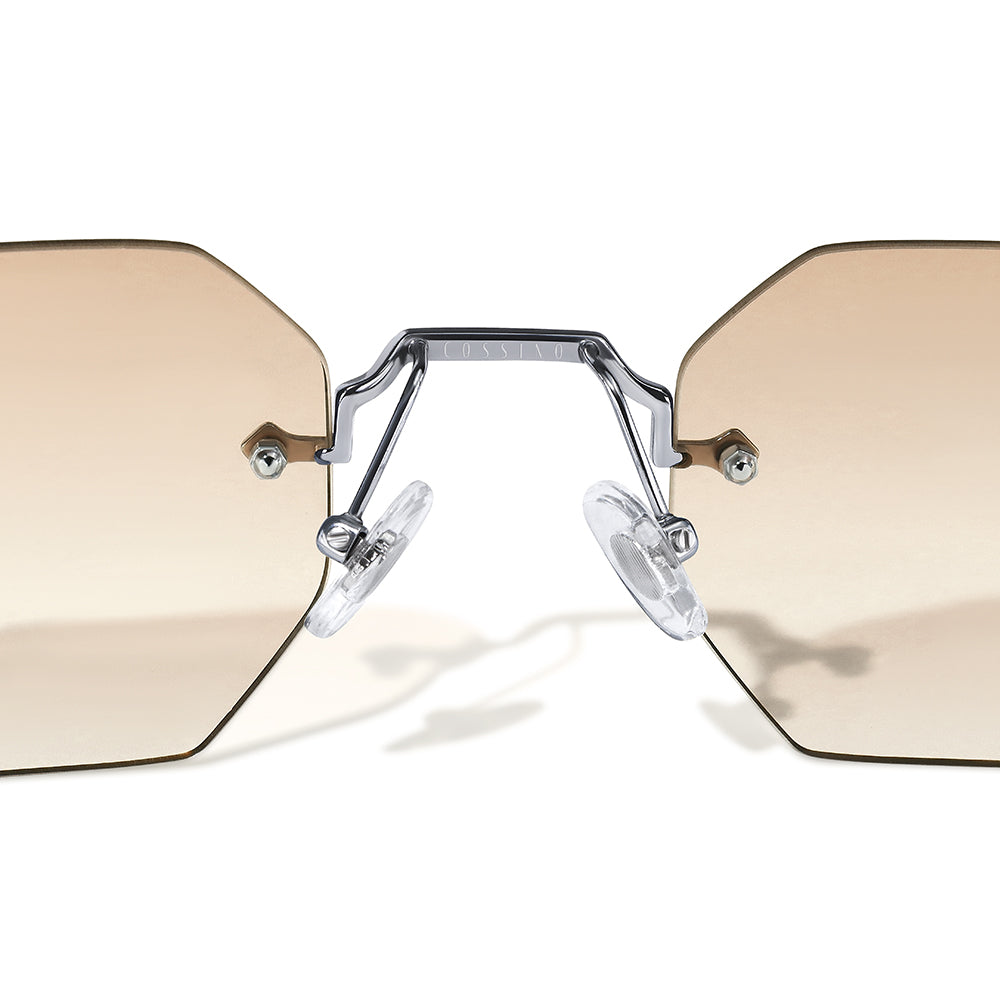 Occhiali da sole esagonali in metallo Aplos