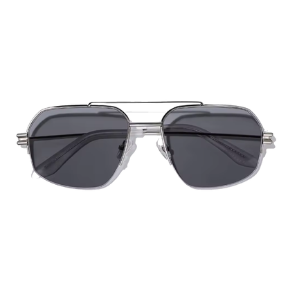 Lunettes de soleil aviateur noires audacieuses