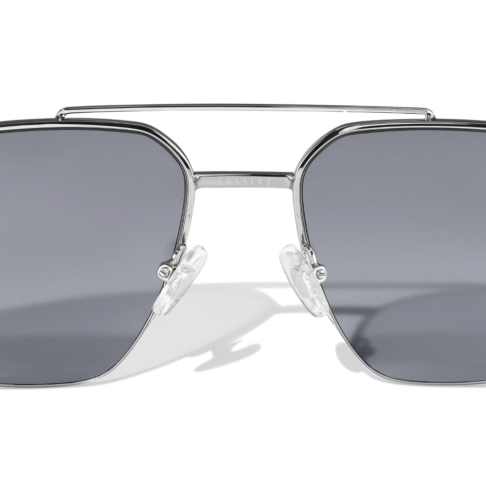 Lunettes de soleil aviateur noires audacieuses