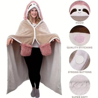 Coperta Indossabile Accogliente a Forma di Bradipo