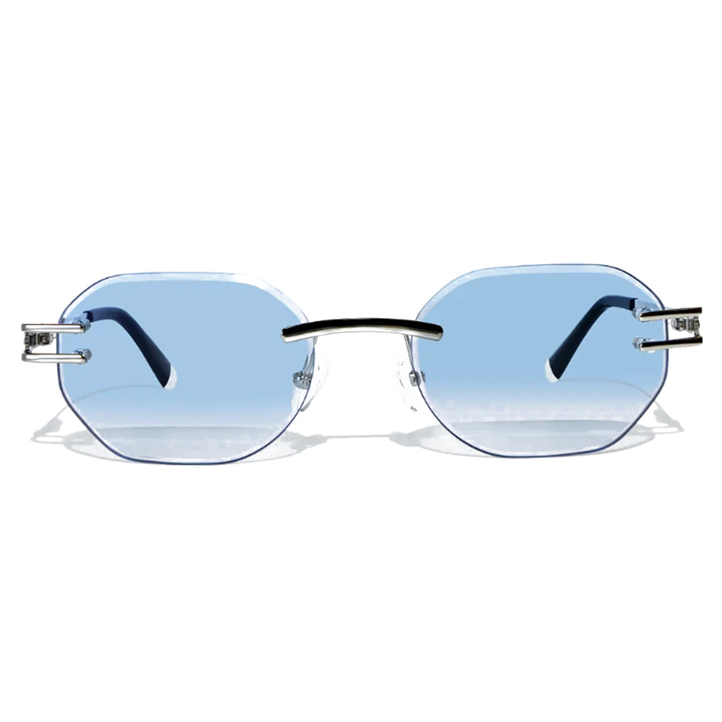 Lunettes de soleil sans monture Carter Bleu Métal