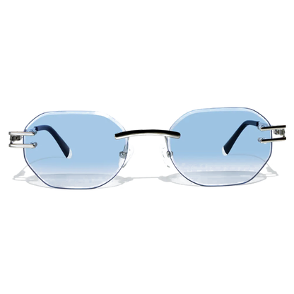 Lunettes de soleil sans monture Carter Bleu Métal