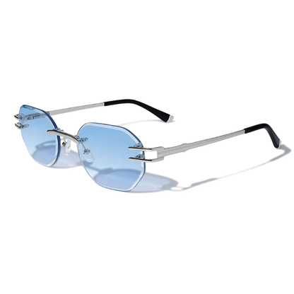 Lunettes de soleil sans monture Carter Bleu Métal