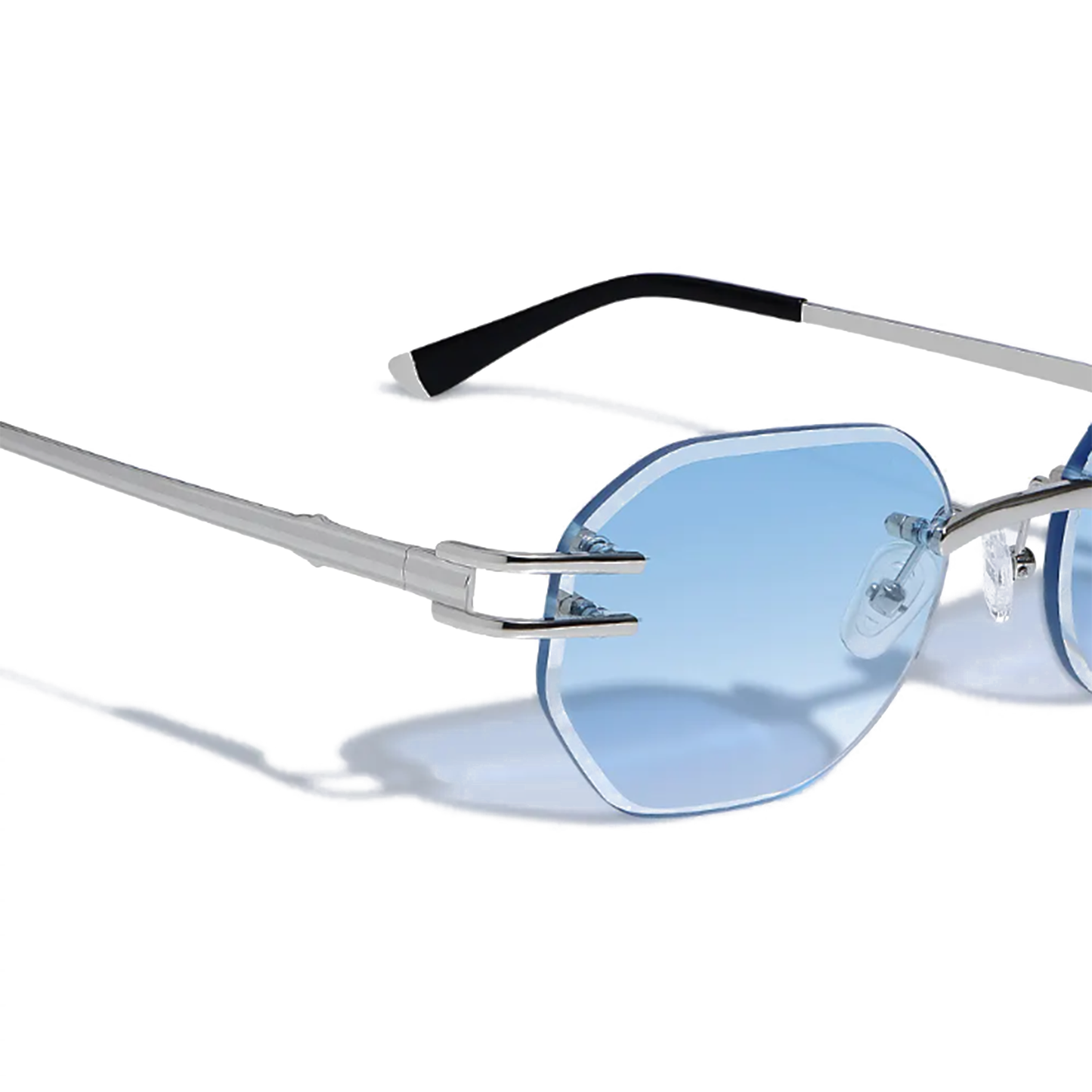 Lunettes de soleil sans monture Carter Bleu Métal