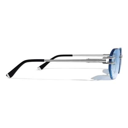 Lunettes de soleil sans monture Carter Bleu Métal
