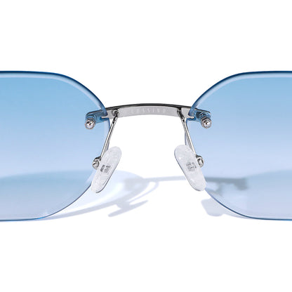 Lunettes de soleil sans monture Carter Bleu Métal