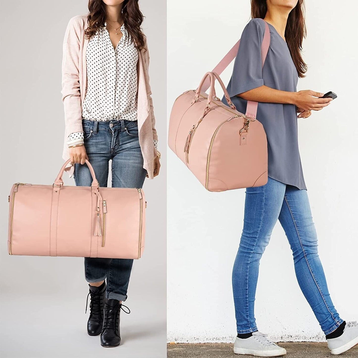 Garment Duffle Bag | Premium Faux Leather with Wrinkle-Free Design 2