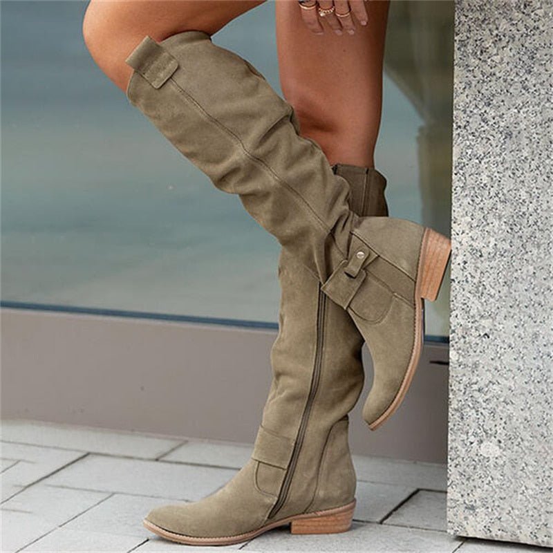 Knee High Boots | High Tube Design with Zipper Closure for Comfort 6