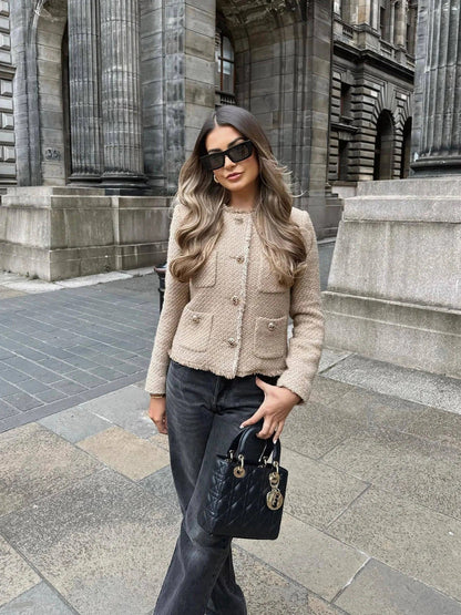 Cute Short Tweed Jacket
