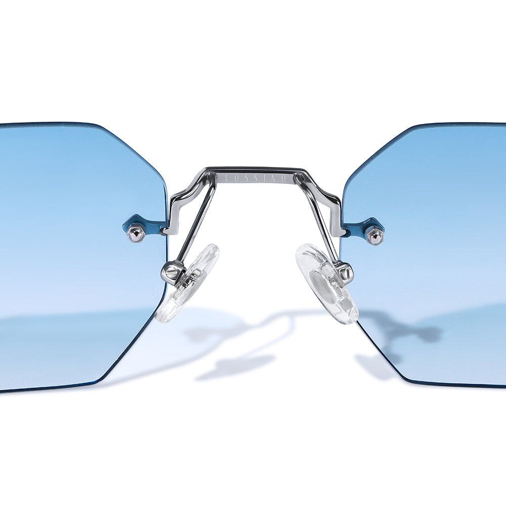 Lunettes de soleil hexagonales en métal Nero