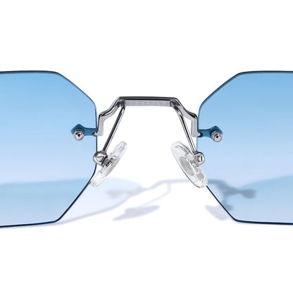 Lunettes de soleil hexagonales en métal Nero