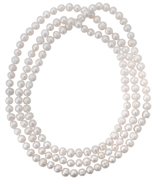 Collana di perle perfette extra lunga