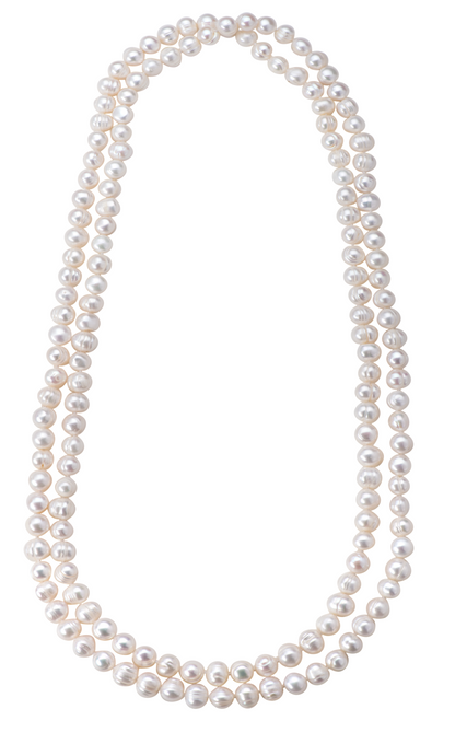 Collana di perle perfette extra lunga