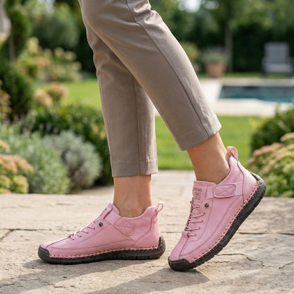 Men's Leather Orthopedic Sneakers | Elegant Wide Fit Trainers - View 1