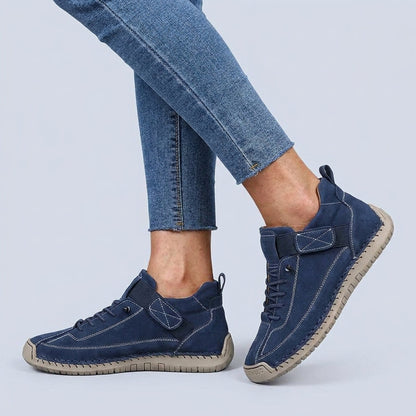Men's Leather Orthopedic Sneakers | Elegant Wide Fit Trainers - View 3