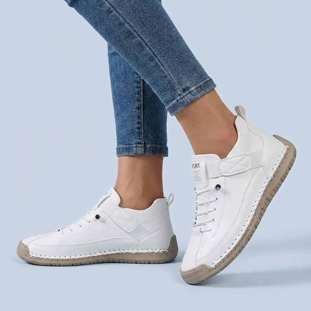 Men's Leather Orthopedic Sneakers | Elegant Wide Fit Trainers - View 7