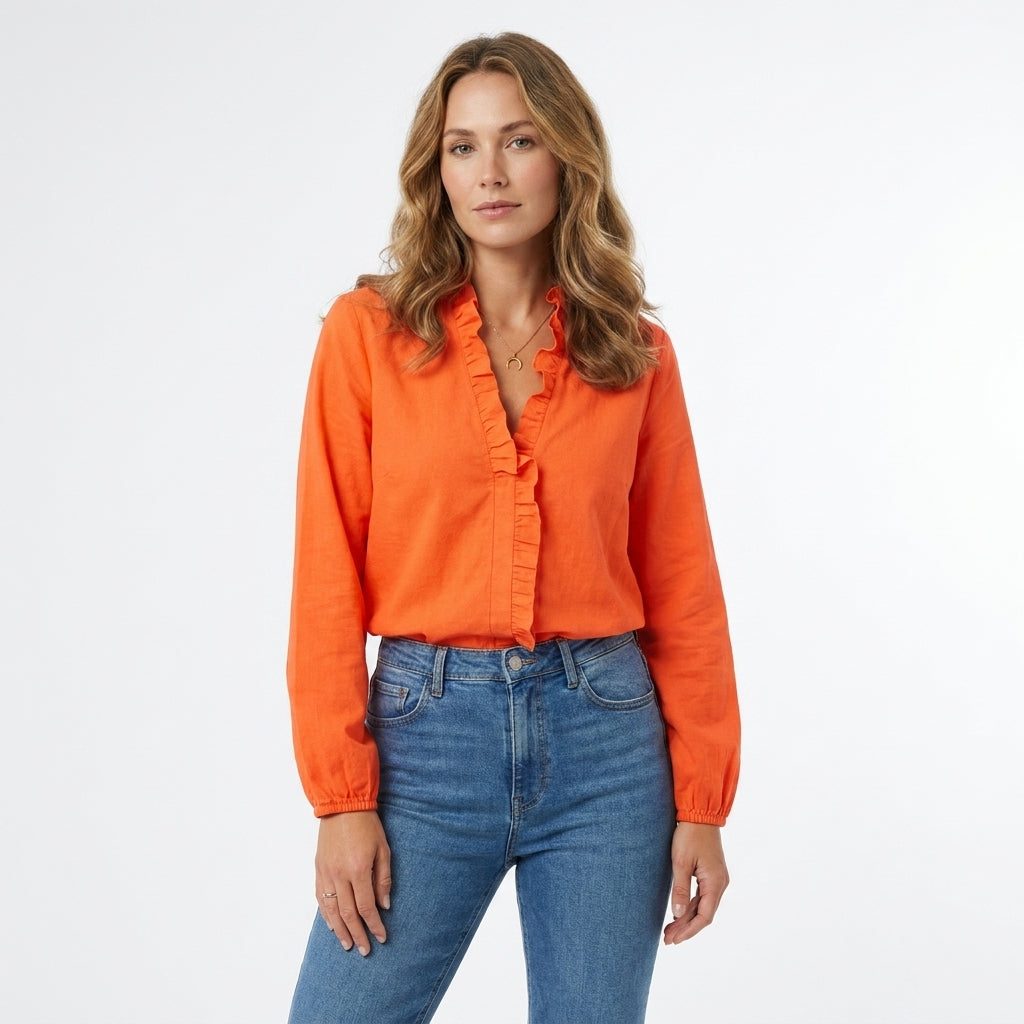 Elegant Ruched Blouse | Sophisticated Plus Size Chic - View 2