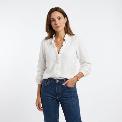 Elegant Ruched Blouse | Sophisticated Plus Size Chic - View 4