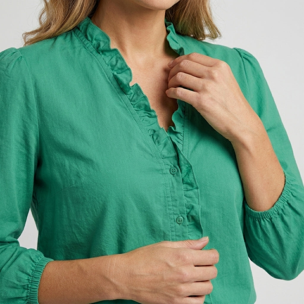 Elegant Ruched Blouse | Sophisticated Plus Size Chic - View 7