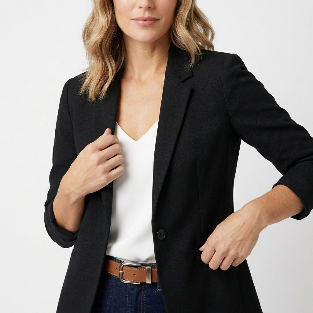 Elegant Tailored Blazer | Classic Fitted Silhouette - View 6
