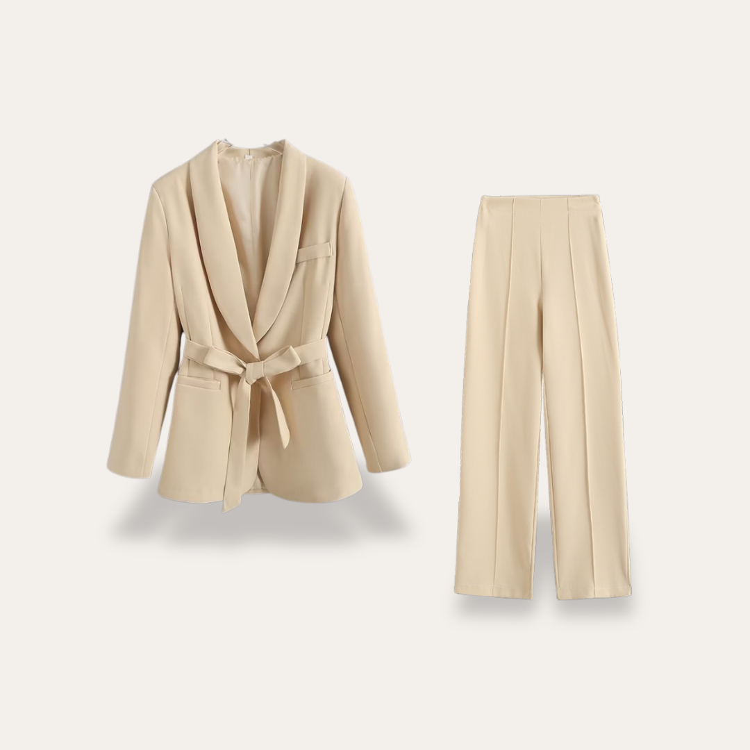 Tailored Blazer & Wide-Leg Pants Set | Elegant Two Piece Set - View 1