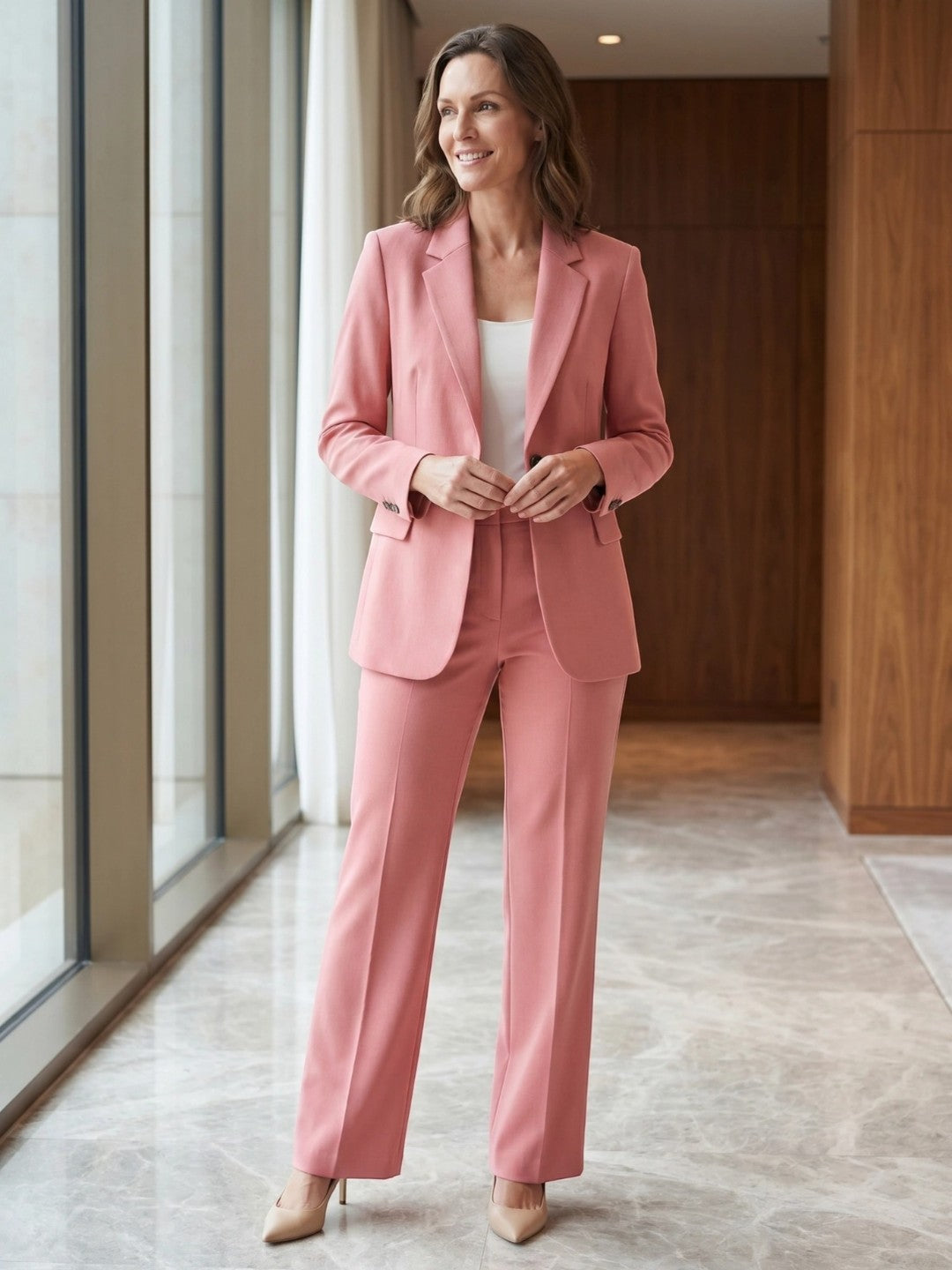 Elegant Women's Suit | Tailored Blazer and Trousers Set - View 1