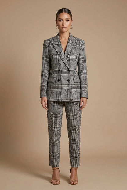 Plaid Blazer & Pants | Tailored Women's Suit - View 1