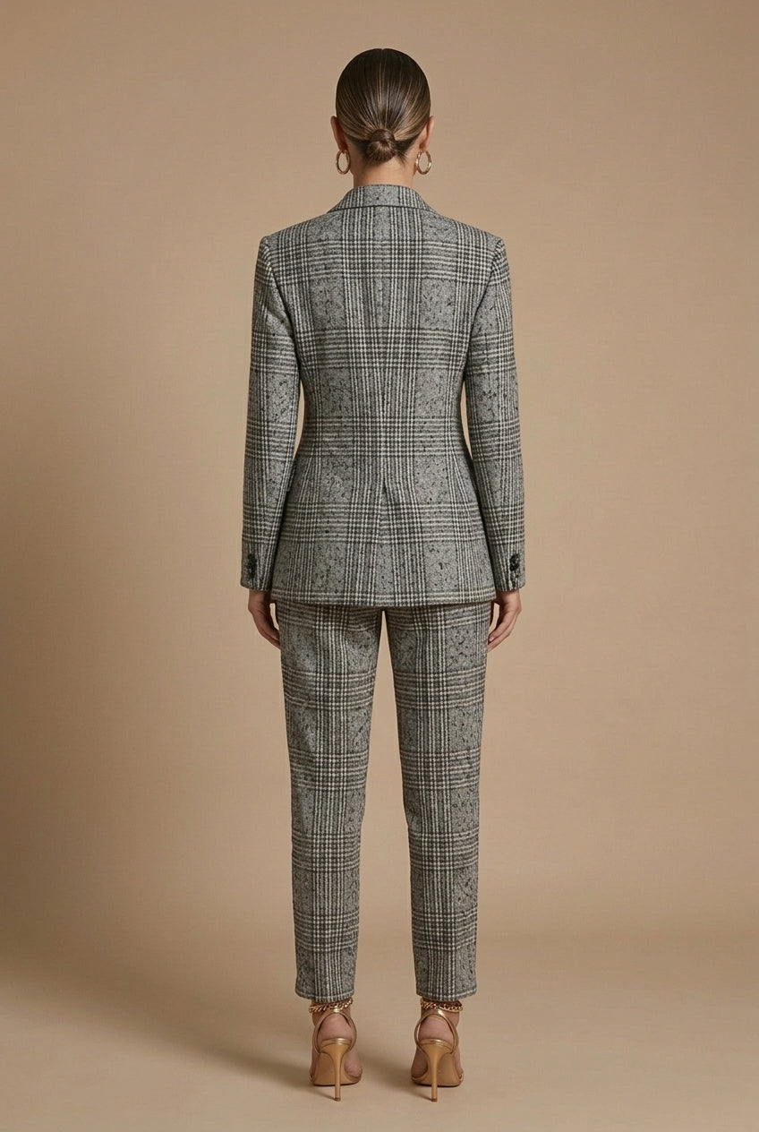 Plaid Blazer & Pants | Tailored Women's Suit - View 4