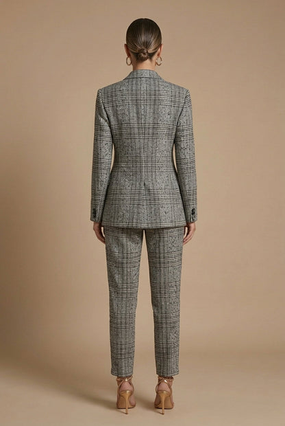 Plaid Blazer & Pants | Tailored Women's Suit - View 4