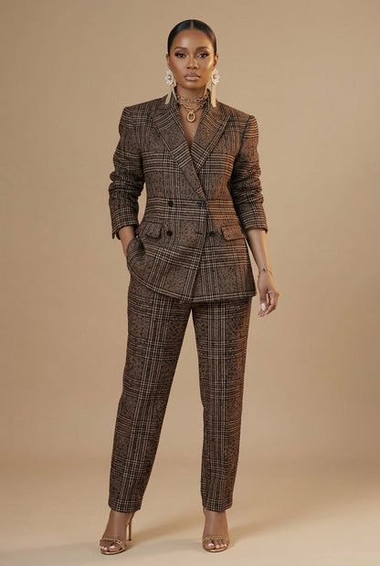 Plaid Blazer & Pants | Tailored Women's Suit - View 8