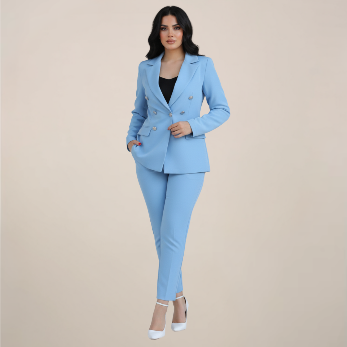 Tailored Women's Suit | Chic Blazer & Trouser Set - View 2