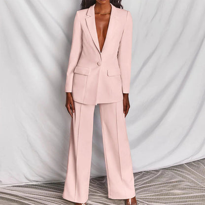 Tailored White Pantsuit | Elegant Blazer & Wide-Leg Trousers - View 3