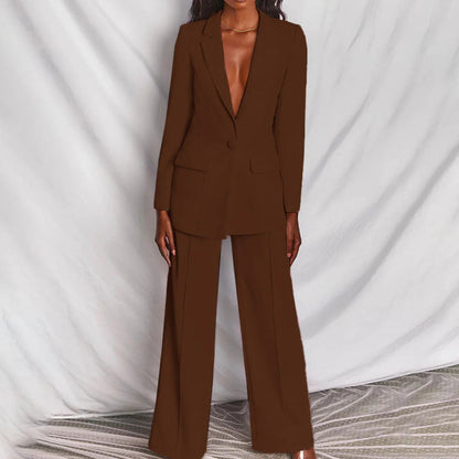 Tailored White Pantsuit | Elegant Blazer & Wide-Leg Trousers - View 4