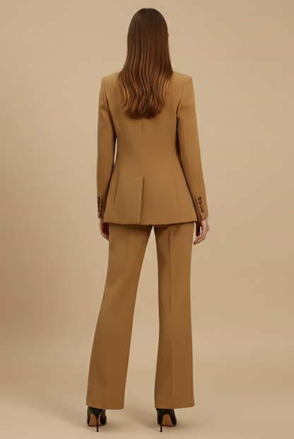 Tailored Women's Suit Set | Elegant Flared Pant Suit - View 2