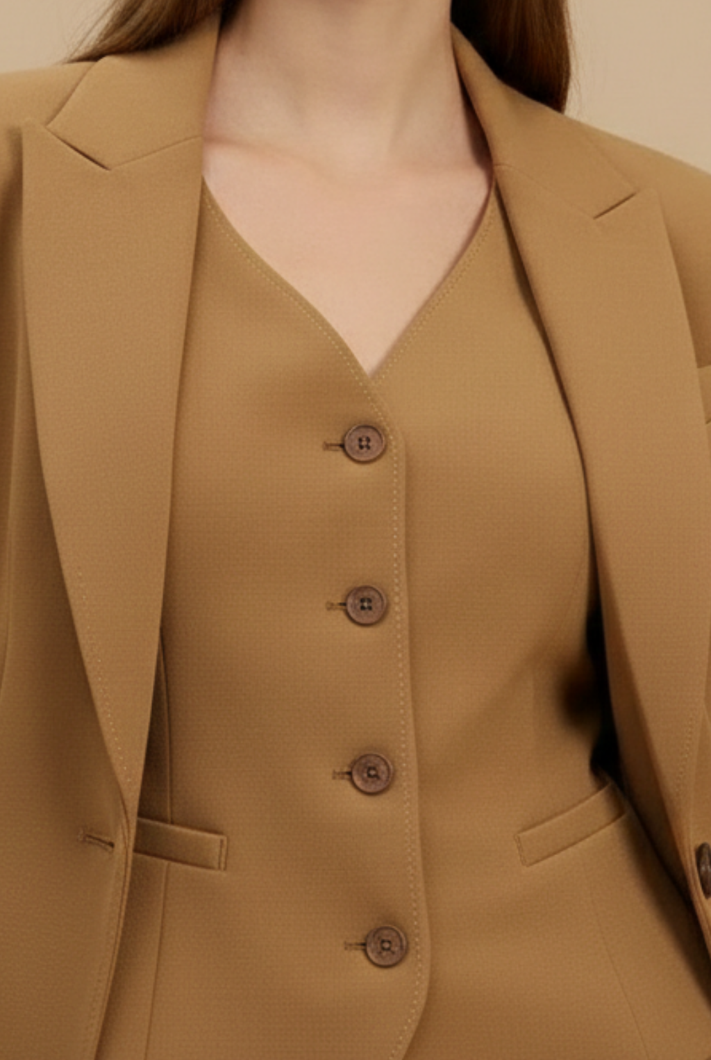 Tailored Women's Suit Set | Elegant Flared Pant Suit - View 3
