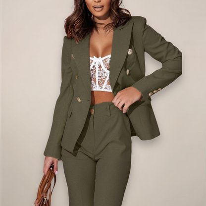 Elegant Tailored Pantsuit | Sophisticated Two-Piece Set - View 6