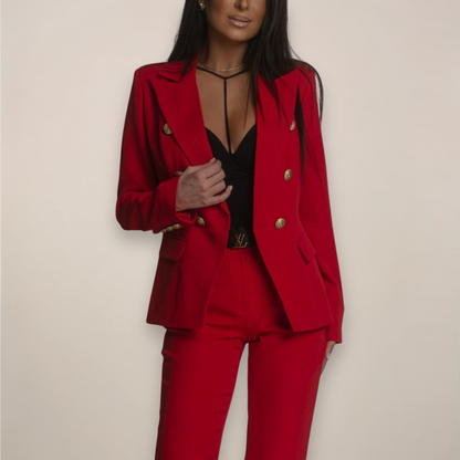 Elegant Tailored Pantsuit | Sophisticated Two-Piece Set - View 9