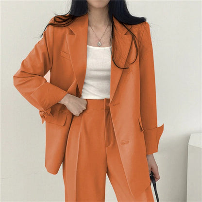 Tailored Blazer & Wide-Leg Pantsuit | Elegant Two-Piece Set - View 13